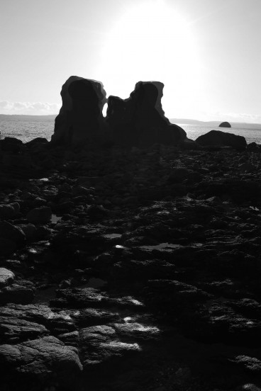 Rocks in the winter sun