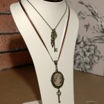 Satin Ribbon & Chain Steampunk Necklace