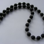 Semi Precious Black Onyx & Sterling Silver Necklace