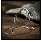 Sterling Silver Large wire hoop Earrings