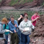 Students from the University of Plymouth in the Geopark