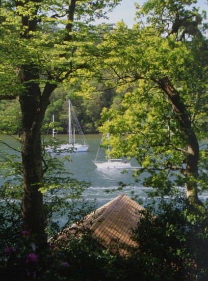 The River Dart from the gardens at Greenway