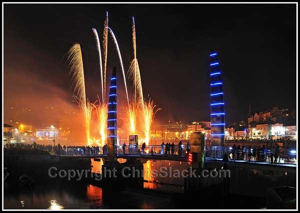 Torquay's Christmas lights switch on with fireworks