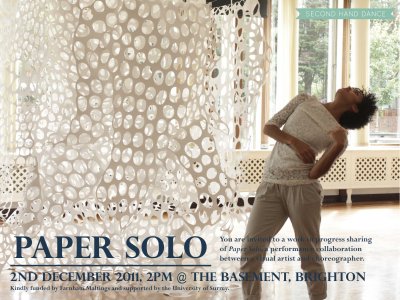 Paper Solo: work in progress sharing @ The Basement, Brighton
