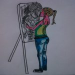 My art..Painting her love