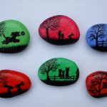 Painted Pebbles: Fridge Magnets