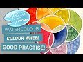 Watercolour colour wheel